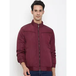Cantabil Men Maroon Bomber Jacket-picture-19