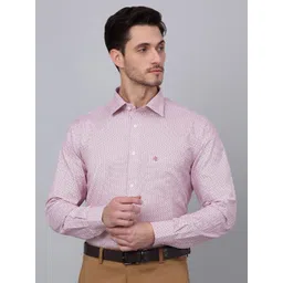 Cantabil Men Micro Ditsy Printed Opaque Formal Shirt-picture-25