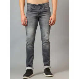 Cantabil Men Mid-Rise Heavy Fade Cotton Stretchable Jeans-picture-11