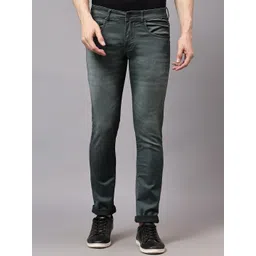 Cantabil Men Mid-Rise Regular Fit Heavy Fade Stretchable Jeans-image-7