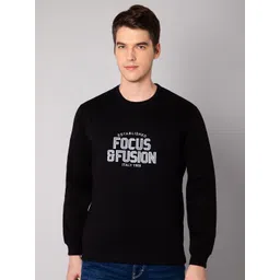 Cantabil Men Navy Blue Printed Sweatshirt-picture-30