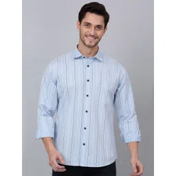 Cantabil Men Opaque Striped Casual Shirt-picture-27