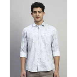 Cantabil Men Original Fit Abstract Printed Spread Collar Cotton Casual Shirt-picture-29