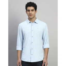 Cantabil Men Original Fit Solid Spread Collar Casual Shirt-picture-37