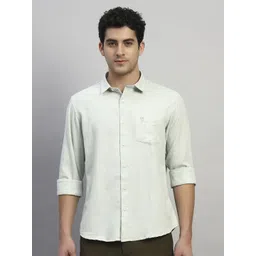 Cantabil Men Original Fit Solid Spread Collar Cotton Casual Shirt-picture-34