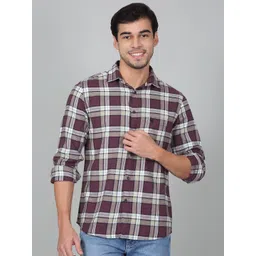 Cantabil Men Original Tartan Checks Opaque Checked Casual Shirt-picture-13