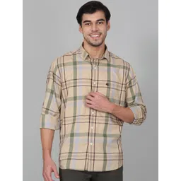 Cantabil Men Original Tartan Checks Opaque Checked Casual Shirt-picture-19
