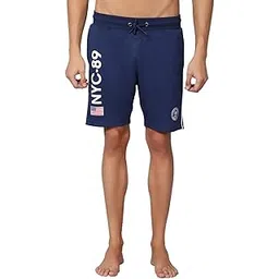 cantabil Men Printed Regular Fit Bermuda for Men | Casual Wear Bermuda for Men | Bermuda for Men (P_MBER00022_BLUEMELANGE)-picture-43