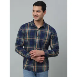 cantabil Men Regular Fit Checkered Spread Collar Casual Shirt-picture-25