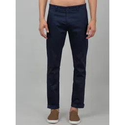 Cantabil Men Regular Fit Mid-Rise Checked Plain Stretchable Cotton Trousers-picture-33