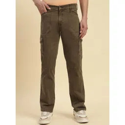 Cantabil Men Regular Fit Mid-Rise Cotton Cargos-image-28