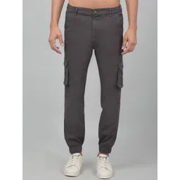 Cantabil Men Regular Fit Mid-Rise Cotton Stretchable Cargos Trousers-picture-38