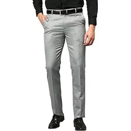 cantabil Men Self Design Non Pleated Regular Fit Mid Rise Formal Trousers for Men | Formal Pants for Men | Formal Wear Regular Fit Trousers for Men (P_MTRF00193E)-picture-10