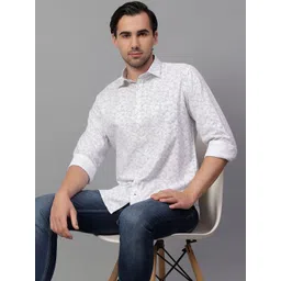 Cantabil Men Slim Fit Floral Opaque Printed Casual Shirt-picture-22