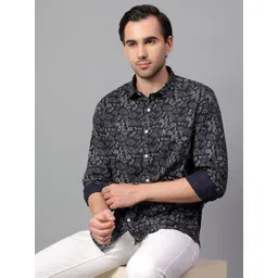 Cantabil Men Slim Fit Floral Opaque Printed Casual Shirt-picture-39
