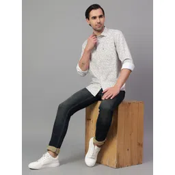 Cantabil Men Slim Fit Opaque Printed Casual Shirt-picture-10