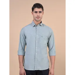 Cantabil Men Solid Chest Pocket Regular Shirt-picture-30