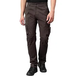 cantabil Men Solid Full Length Regular Fit Cargo | Casual Cargo for Men | Cargo for Men (P_MCRG00013)-picture-11