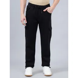 Cantabil Men Solid Mid-Rise Full Length Cargo Trouser-picture-42