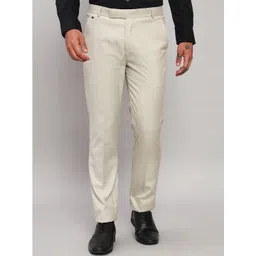 Cantabil Men Solid Original Regular Fit Formal Trousers-picture-31
