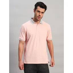 Cantabil Men Solid Polo Collar Cotton Slim Fit T-shirt-picture-22