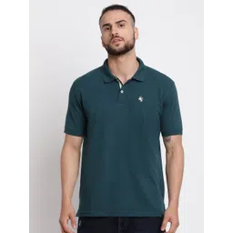 Cantabil Men Solid Polo Collar Cotton T-shirt-picture-28