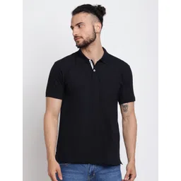 Cantabil Men Solid Polo Collar Cotton T-shirt-picture-36