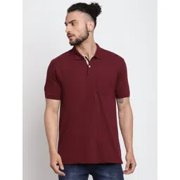 Cantabil Men Solid Polo Collar Cotton T-shirt-picture-16
