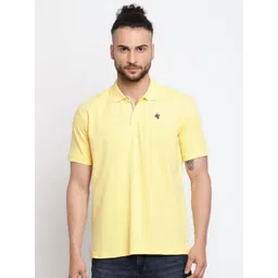Cantabil Men Solid Polo Collar Cotton T-shirt-picture-18