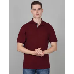 Cantabil Men Solid Polo Collar Cotton T-shirt-picture-39