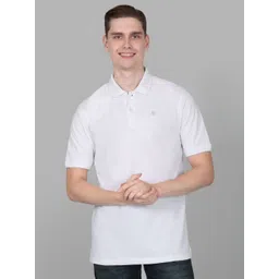 Cantabil Men Solid Polo Collar Cotton T-shirt-picture-19