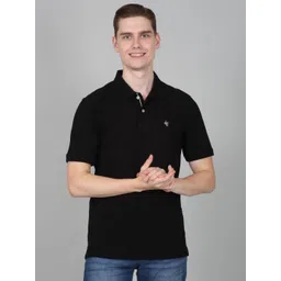 Cantabil Men Solid Polo Collar Cotton T-shirt-picture-30