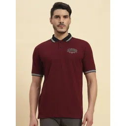 Cantabil Men Solid Polo Collar Cotton T-shirt-picture-22