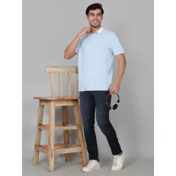 Cantabil Men Solid Polo Collar Cotton T-shirt image 5