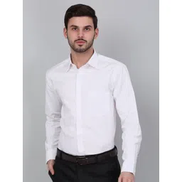 Cantabil Men Spread Collar Solid Cotton Formal Shirt-picture-23