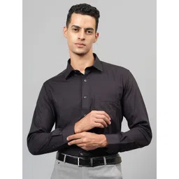Cantabil Men Spread Collar Solid Cotton Formal Shirt-picture-35