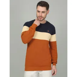 Cantabil Men Striped Cotton Pullover-image-33