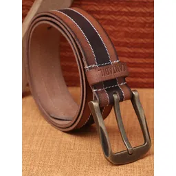 Cantabil Men Striped Leather Tang Slim Belt-picture-18