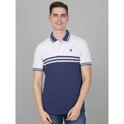 Cantabil Men Striped Polo Collar Cotton T-shirt-picture-30