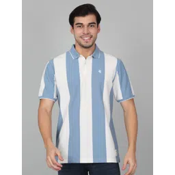 Cantabil Men Striped Polo Collar Cotton T-shirt-picture-27