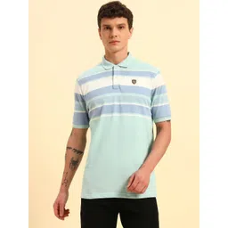 Cantabil Men Striped Polo Collar T-shirt-picture-30