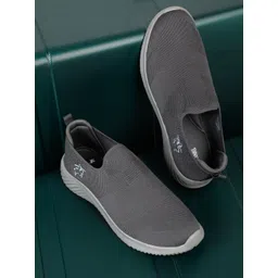 Cantabil Men Textured Round Toe Comfort Insole Mesh Slip-On Sneakers-picture-48