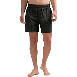 cantabil Men's Olive Regular Fit Printed Boxer (P_MBOX00032)-picture-36