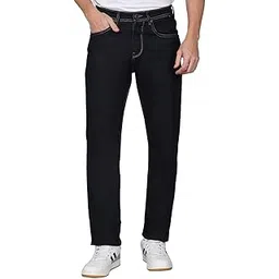 cantabil Men's Solid Black Regular Fit Casual Jeans | Mens Full Length Cotton Casual Jeans (P_MDNM00680)-picture-12