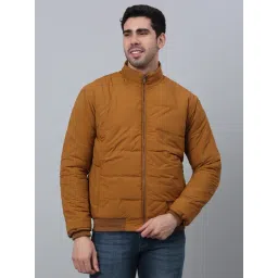 Cantabil Mustard Regular Fit Mock Collar Jacket-picture-33