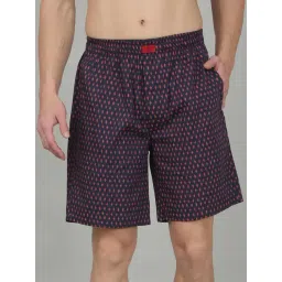 Cantabil Navy Blue Cotton Regular Fit Printed Boxers-picture-11