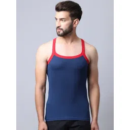 Cantabil Navy Blue Cotton Regular Fit Vest-picture-30
