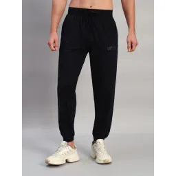 Cantabil Navy Blue Regular Fit Solid Joggers-picture-42