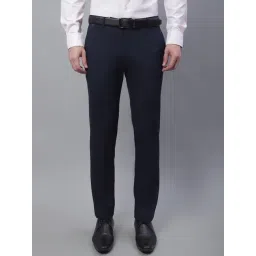 Cantabil Navy Blue Regular Fit Trousers-picture-30
