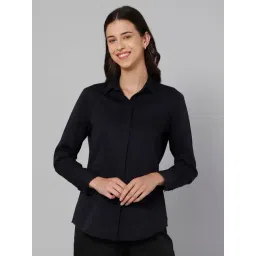 Cantabil Navy Cotton Shirt-picture-16